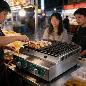 เตาไฟฟ้าสแตนเลสสำหรับทำลูกชิ้นปลา ยี่ห้อมารุปิน รุ่นเชิงพาณิชย์ 220V พร้อมระบบควบคุมอุณหภูมิแบบปรับได้และคุณสมบัติประหยัดพลังงาน - Product Image 4