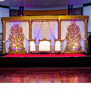 Decoraciones Elegantes para Escenarios de Bodas Estilo Bollywood, Decoración de Escenarios para Bodas Indias de Moda, Diseño de Escenarios para Ceremonias de Boda en Australia - Product Image 1