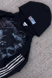 Conjunto de Moletom Streetwear Masculino 420 GSM Algodão Sublimado Personalizado com Capuz Duplo na Cintura - Top e Calça (<span class=keywords><strong>2</strong></span> Peças) - Product Image 5