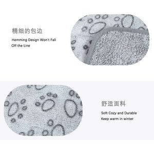 Pet Blanket Paw Print Gray Soft Warm Dog Cat <b>Bed</b> <b>Throw</b> Four Seasons Use Hand Washable <b>Large</b> Small Pet Sleeping Mat - Product Image 3