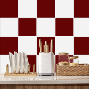 Vividtiles Carrelage carré <span class=keywords><strong>rouge</strong></span> <span class=keywords><strong>et</strong></span> <span class=keywords><strong>blanc</strong></span> Dosseret 3d Brique Peel and Stick Wallpaper <span class=keywords><strong>Papier</strong></span> <span class=keywords><strong>peint</strong></span> amovible pour chambre à coucher - Product Image 6
