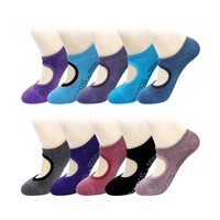 Chaussettes de yoga antidérapantes OEM ODM avec grip pour Pilates, ballet, barre, pieds nus, antidérapantes, logo personnalisé pour femmes