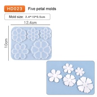 AINIKA Lebensmittelechte Umweltfreundliche Silikon-Form mit Sechs Blumenförmigen Vertiefungen für Dekoration und Epoxidharz, Hochwertig zum Backen