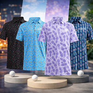 Camiseta de Polo Deportiva con Logotipo Personalizado, de Lujo, de Poliéster y Elastano, con Estampado Gráfico Simple, de Secado Rápido, con Logotipo Bordado Personalizado - Product Image 1