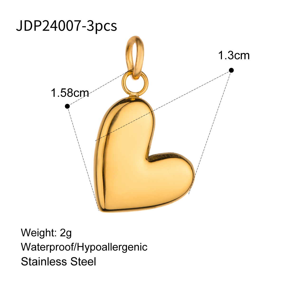 Oro 18 carati JDP24007-3pz