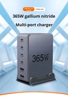 Matériau ABS 365W 4 TYPE C 2 Produits tendance USB 2025 Nouveautés Station de charge de bureau Chargeur GaN rapide haute puissance