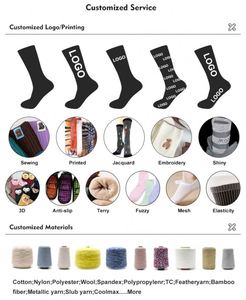 AI-MICH Wholesale Custom Logo <b>High</b> Quality Sports Casual Women <b>Socks</b> Unisex Bulk Cotton Jacquard Crew <b>Socks</b> of Men - Product Image 5