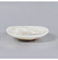 Plateau de luxe en marbre blanc naturel et vert jade pour salle de bain et cuisine, support décoratif en pierre pour bijoux, portable, avec logo personnalisé