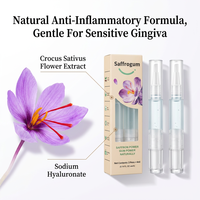 Gel réparateur pour gencives au safran, arrête les saignements des gencives, réduit la gingivite, atténue la sensibilité, anti-plaque, renforce les tissus gingivaux, soulage les gencives qui reculent