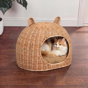 Cama Ecológica para Perros y Gatos, Tipo Cueva, para Todas las Estaciones, Sólida, Suave, de Alta Calidad, Desmontable y Lavable, para el Descanso y el Sueño de las Mascotas - Product Image 1