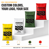Sac en PP tissé personnalisé, multi-usages, robuste, résistant à l'humidité et imperméable, imprimé flexo, certifié ISO9001, pour charbon, riz, aliments pour animaux et céréales