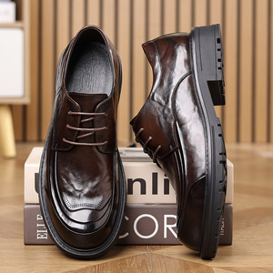 Zapatos de vestir de cuero para hombre - elegantes, cómodos, de cuero genuino de alta calidad, zapatos de boda premium para otoño - Product Image 5