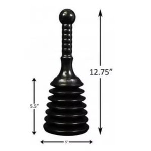 Desatascador de inodoro tipo acordeón negro al por mayor con bandeja de almacenamiento para limpieza - Product Image 4