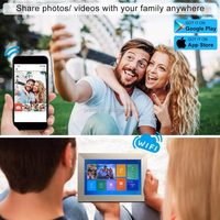 Cadre photo numérique de haute qualité Android WiFi 10 10.1 pouces Smart Gallery avec station météo