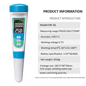 Testeur de salinité de l'eau multifonctionnel avec écran Big Data Tds <span class=keywords><strong>Meter</strong></span> Test de salinité pour animaux de compagnie aquatiques - Product Image 4