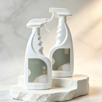 Botellas de Plástico de 500 ml (16 oz) con Pulverizador de Gatillo, Etiquetas Personalizables, Alta Calidad y Mejor Precio, para Limpieza de Autos