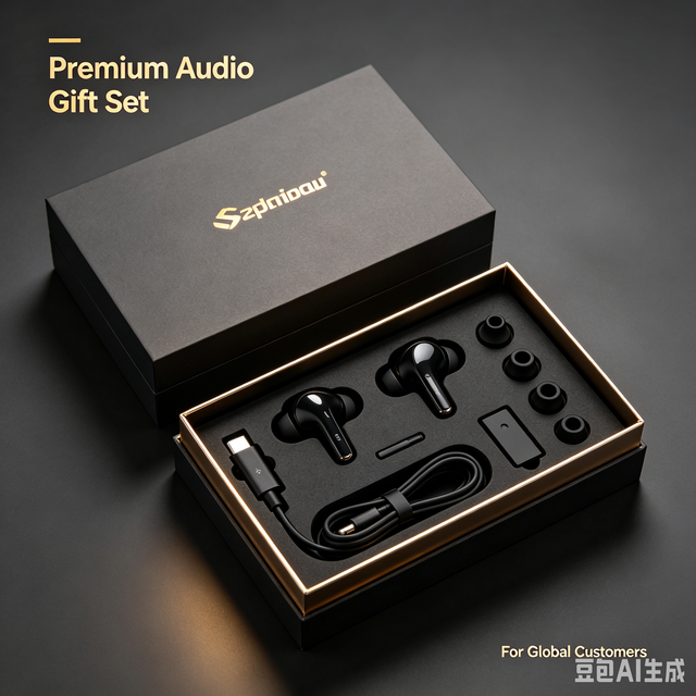 Luxury Bluetooth Headphone Smart Watch Packaging Box Magnetic Closure Rigid Box with Gold Foil 3C Digital Gadget Brand Promotion