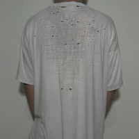 T-shirts surdimensionnés personnalisés Huili OEM pour hommes, imprimés à l'écran, effet usé, déchirés, légers, fabriqués par un fabricant