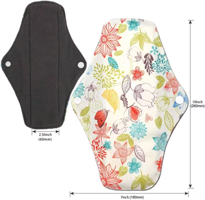Reutilizáveis absorventes higiênicos Grafeno capacidade de absorção antiderrapante lavável Panty Liners Soft <span class=keywords><strong>Cloth</strong></span> Menstrual <span class=keywords><strong>Pads</strong></span> para as mulheres