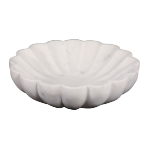 Ciotola Decorativa in Marmo con Bordi Ondulati, Centrotavola Artigianale, Elemento d'Arredo Moderno - Product Image 3