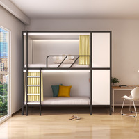 Lit superposé en fer pour dortoir, étudiant, école, usage commercial, avec service de conception 3D gratuit et personnalisé, style capsule spatiale