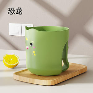 Tasse de dents de bébé, tasse de lavage anti-chute mignonne et créative, tasse de brossage universelle, tasse de rince-bouche à poignée en plastique de dessin animé - Product Image 1