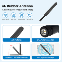 Antenne WiFi double bande 2,4 GHz 5,8 GHz, type « Rubber Duck », 5 dBi, gain élevé, omnidirectionnelle, pliable, connecteur RP-S M A pour routeur