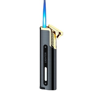 Jiaxin <span class=keywords><strong>Mini</strong></span>-Formaat 1 Vlam Butaan Gasbrander Aansteker Op Maat Metalen Straalvlam Sigarenaansteker Op Maat Logo - Product Image 1