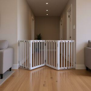 Db Wholesale - Barrera Plegable para Perros, 24 H x 80.3 W, 4 Paneles con Diseño de Animales, para Espacios Anchos y Estrechos - Product Image 2