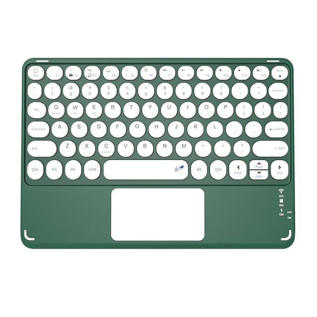 HT Wireless BT 3.0 Keyboard 78 Keys Ultra-slim Mini Custom Keyboard Touch Pad for Laptop Phone Tablet Support Android IOS