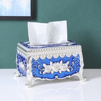 Nouveau porte-boîte à mouchoirs en acrylique de style européen vintage pour la décoration de la maison et de l'hôtel, boîte de rangement pour serviettes en papier