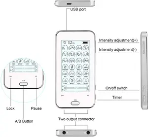 Touch Screen Electronic Pulse Muscle Massager Tens Digital Therapy Machine