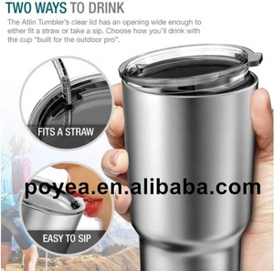 Tumbler Stemless in acciaio inossidabile isolato a doppia parete da 30 once con paglia e spazzole tazza di fenicottero 30oz - Product Image 6