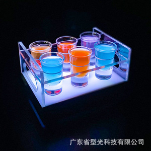Soporte para Vasos de Chupito Iluminado con LED, Bandeja Acrílica de 12 Orificios con Luces de Colores para Fiestas y Bares - Product Image 2