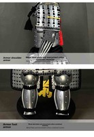 Armure Métallique de Samouraï Japonais, Style Médiéval Vintage, Portative, Réplique Authentique, Style Commandant Militaire des États Combatants, Accessoire Unisexe pour Adulte