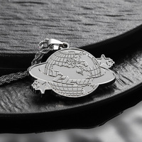 Colliers Personnalisés Homme Femme Chaîne Cubana en Acier Inoxydable Doré avec Pendentif Charme Métal Cool pour Bijoux Collier