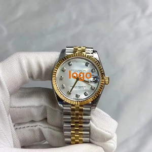 ROBEX <span class=keywords><strong>Montre</strong></span> mécanique automatique pour homme et <span class=keywords><strong>femme</strong></span> avec bracelet en acier inoxydable, cadran serti de diamants, verre saphir - Product Image 4