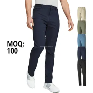 Design de mode personnalisé Pantalon formel de sport cargo à séchage rapide Pantalon de golf de travail noir de grande taille pour hommes