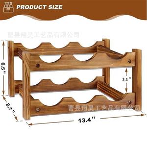 Wooden Wine Rack Double Layer Desktop Storage For Living Room <b>Bar</b> Counter Durable Organize Multi Layer Display <b>Shelf</b> - Product Image 5
