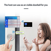Sonnette 2025 + Interphone à Composition Automatique + Accès RFID Intégré Système de Sécurité Domestique Alarme GSM Sans Fil WIFI 4G Compatible Applications Tuya ou Smart Life