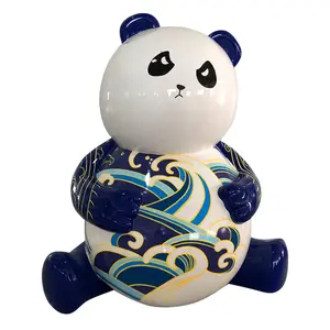 수지 홈 장식 장식품 쿵푸 동상 조각 동물 정원 팬더 입상