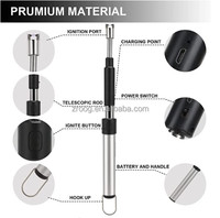 Briquet électronique rechargeable USB en métal à long cou Lovisle Tech, allumage rotatif à 360°, idéal pour les cadeaux promotionnels