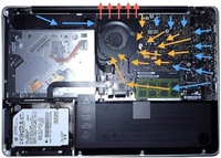 Ventilateur de processeur pour ordinateur portable App-le pour Macbook Pro 13 "Unibody Fan pour ordinateur portable A1278 Model Year 2010/2011/2012