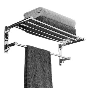 <span class=keywords><strong>Portasciugamani</strong></span> Pieghevole in Acciaio Inox a Doppio Strato con Finitura Cromata, Montaggio a Parete <span class=keywords><strong>per</strong></span> Bagno, Toilette, <span class=keywords><strong>Lavabo</strong></span>, 5 Ripiani - Product Image 5