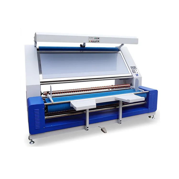 Peralatan inspeksi kain mesin Putar kain rajut untuk penyelesaian tekstil