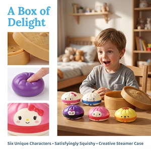 New Cute Smile Face Dumpling Squishy EVA Stress Ball <b>Toy</b> for 5 to 7 Years Mystery <b>Box</b> - Product Image 2