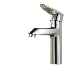 Grifo monomando para lavabo, cromado, de un solo orificio, montado en el encimera, con válvula de cerámica - Product Image 5