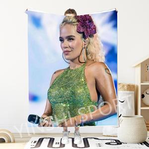 2024 nuevo <span class=keywords><strong>Karol</strong></span> <span class=keywords><strong>G</strong></span> Manana Sera Bonito Shakra manta impresa personalizada Super suave polar franela viaje hogar mantas - Product Image 5