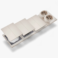 Interruptores y Enchufes de Pared WESA Ultrafinos con Botón Pulsador EU de 1/2/3 Vías, Combinación Libre, Diseño Moderno de Lujo