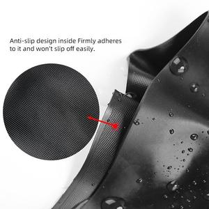 Bonnet <span class=keywords><strong>de</strong></span> <span class=keywords><strong>bain</strong></span> en silicone pour adultes, protection des oreilles imperméable pour hommes et femmes, couleur unie, coupe simple, sans cheveux. - Product Image 3